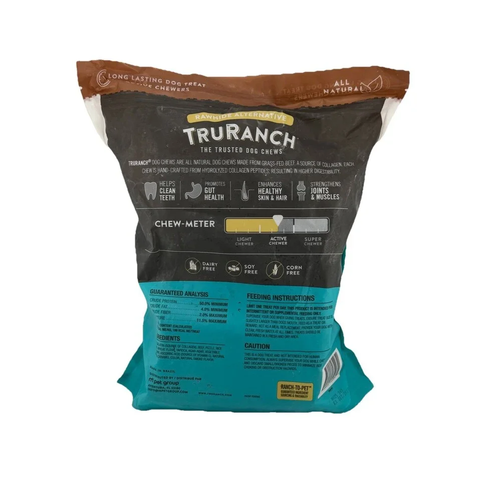TruRanch Collagen Roll Dog Treat Chews, Bully Flavor - 24 Count